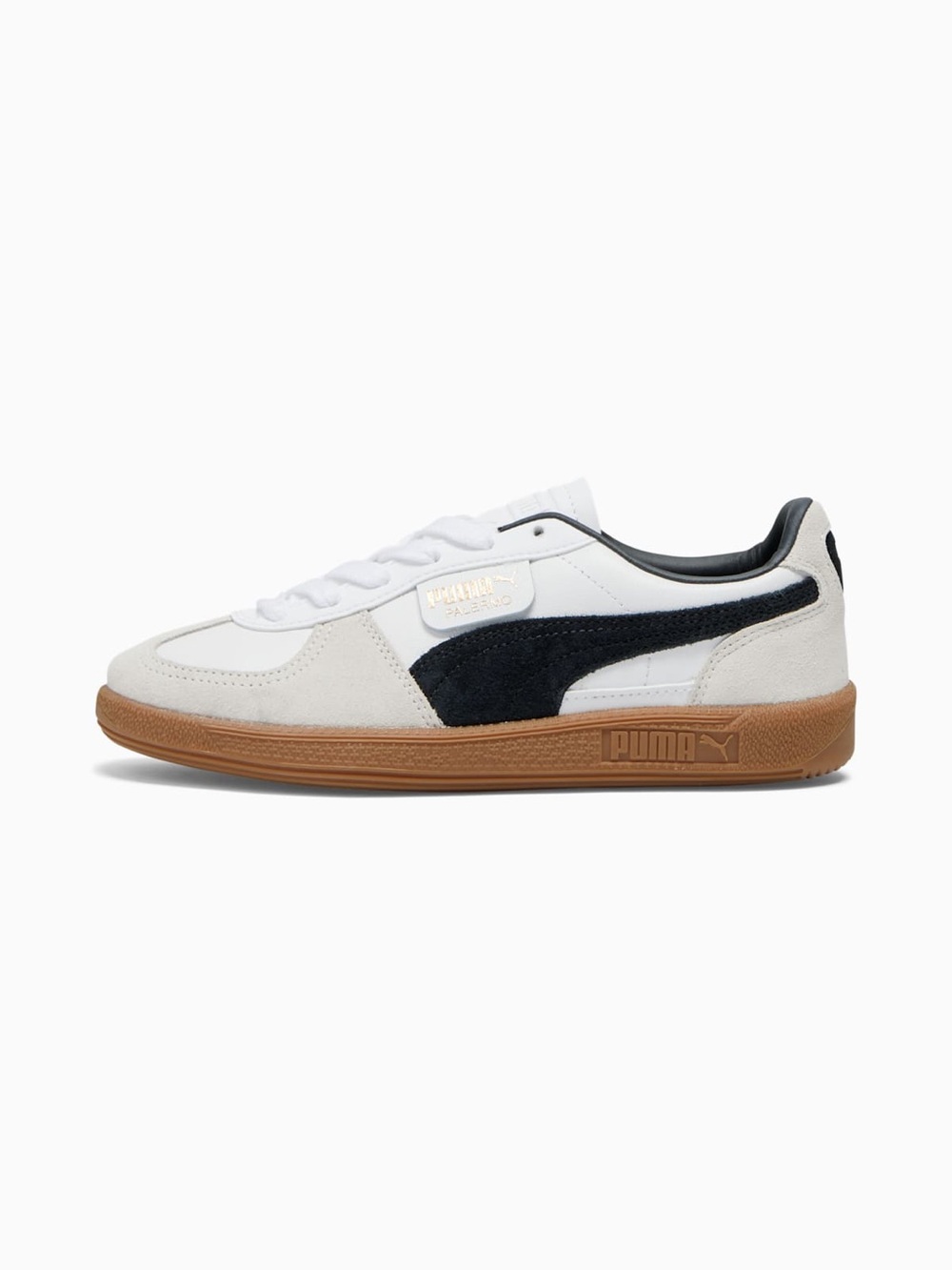 PUMA Palermo White Black Gum Retro Sneakers Women’s Size 7.5 - Picture 2 of 8